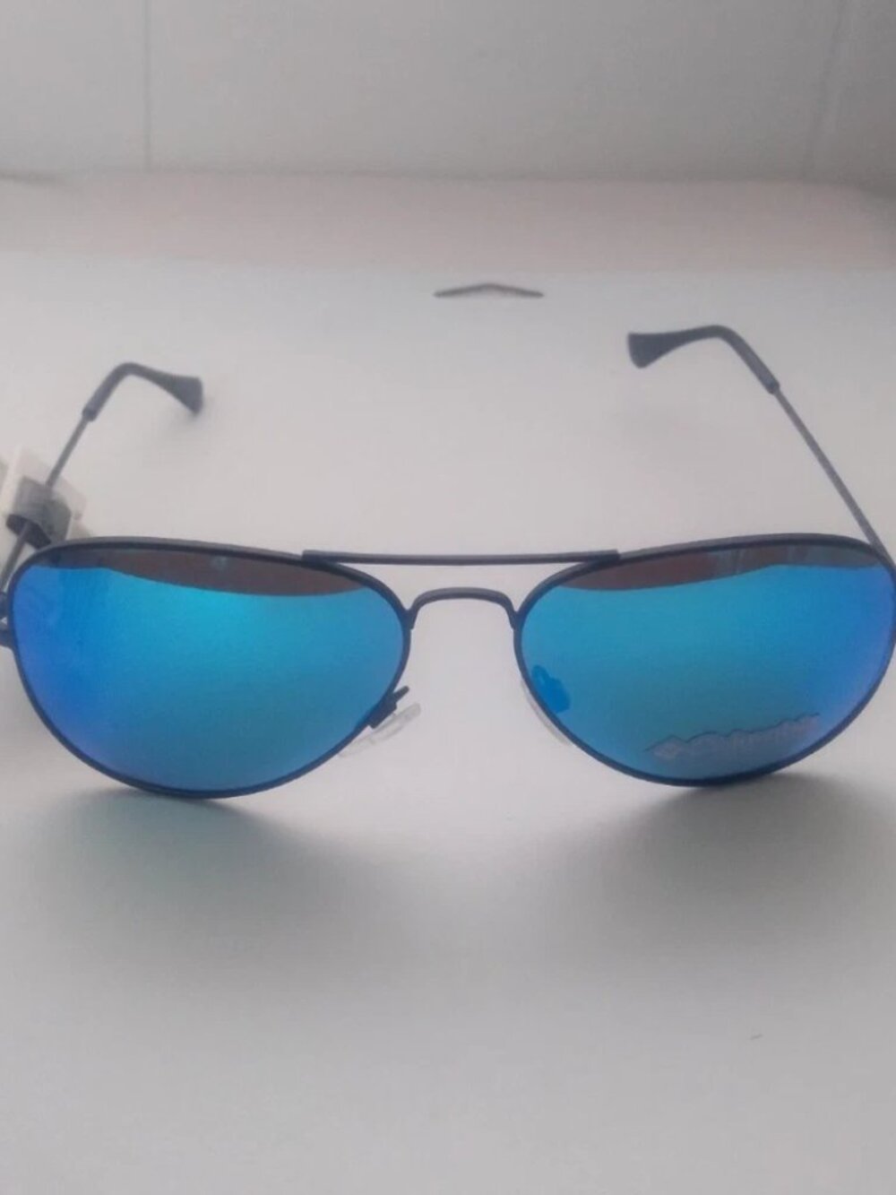 Columbia Sunglasses Norwester C113SP Black Frames Blue Mirror Lenses Polarized